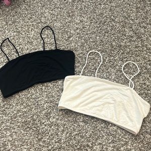 Shein black and white tube tops size small